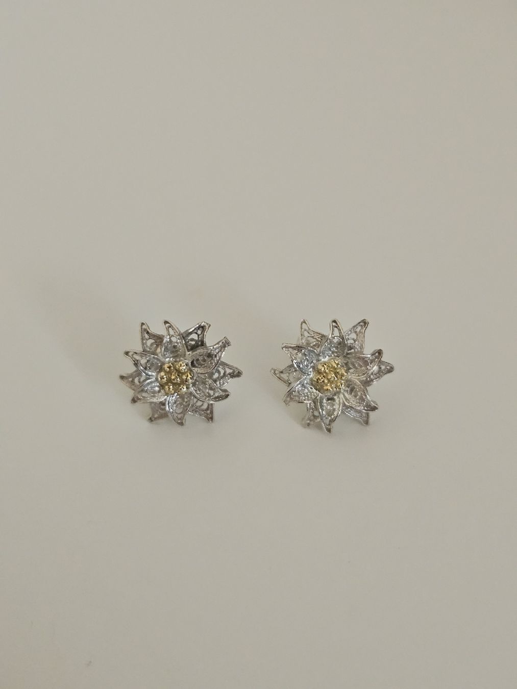 Boucles d'oreille: Silber Ohrstecker Edelweiss – Neuf (Voir description) à Lugano par pknoodle
