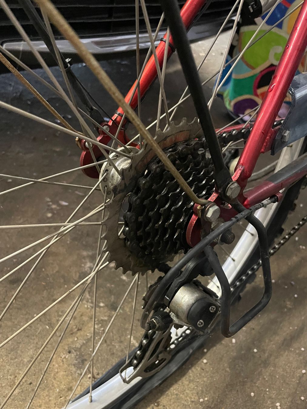Leopard Biciclette: Damenvelo Leopard rot mit Korb, gebraucht – Usato da Erlinsbach venduto da MS2G 5