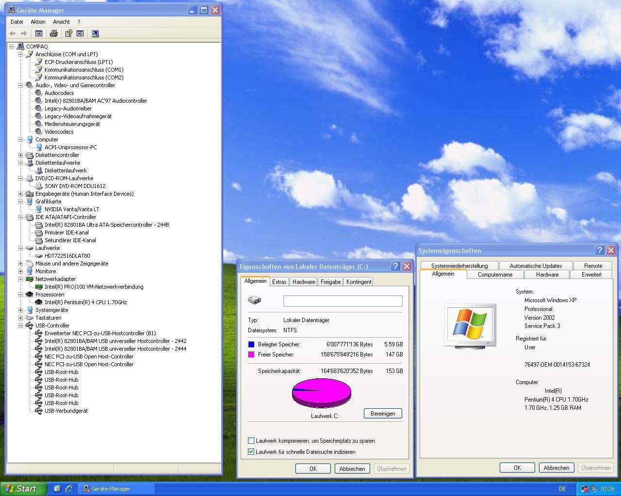 Hewlett Packard PC: Compaq D5S Evo Pentium 4, 1.2GB Ram, Windows XP 32Bit – Usato da Frick venduto da volvo850driver 7