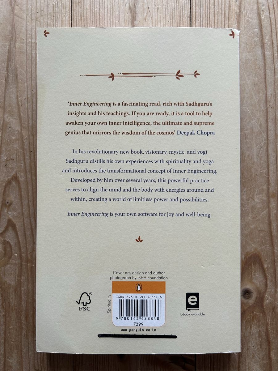Libri: Inner Engineering: A Yogis guide to Joy – Usato da Himmelried venduto da rasmus67 1