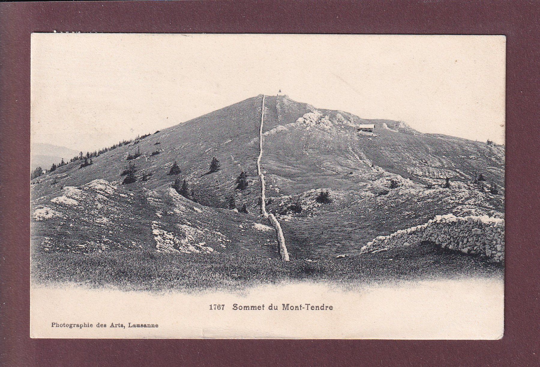 Cartoline postali: Sommet du MONT TENDRE - 1908 – Usato da Pully venduto da nicecards