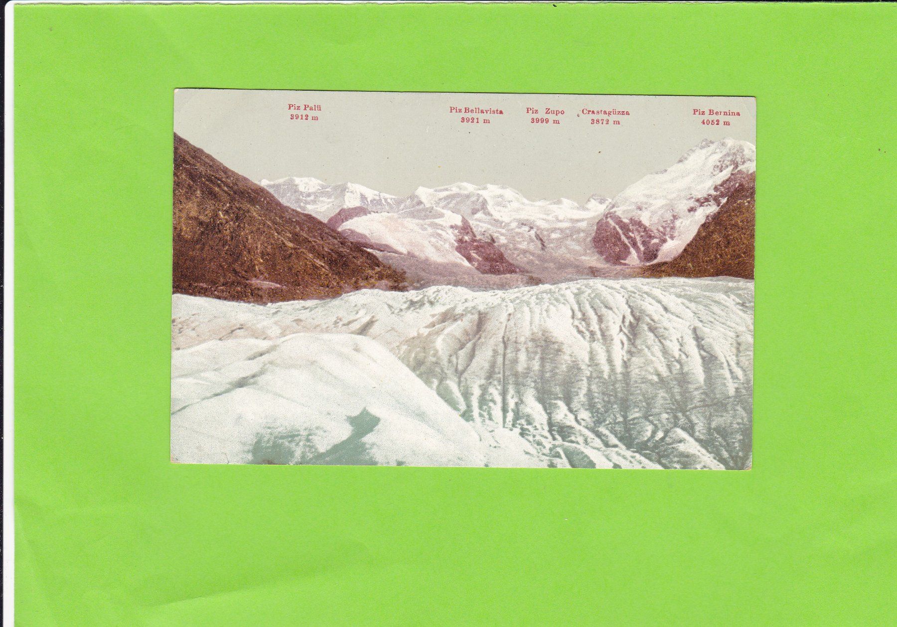 Cartoline postali: Morteratschgletscher mit Berninagruppe – Usato da St. Peterzell venduto da neckertal