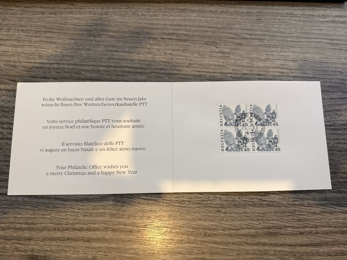 Alle Briefmarken: Winterliche Weihnachtskarte der PTT mit Briefmarke 2023 – Neu (gemäss Beschreibung) aus Tafers von Re.Ts 1