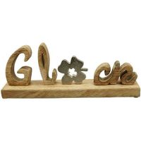 Dekoration/Glück/Schriftzug/Aluminium/Holz/Neu
