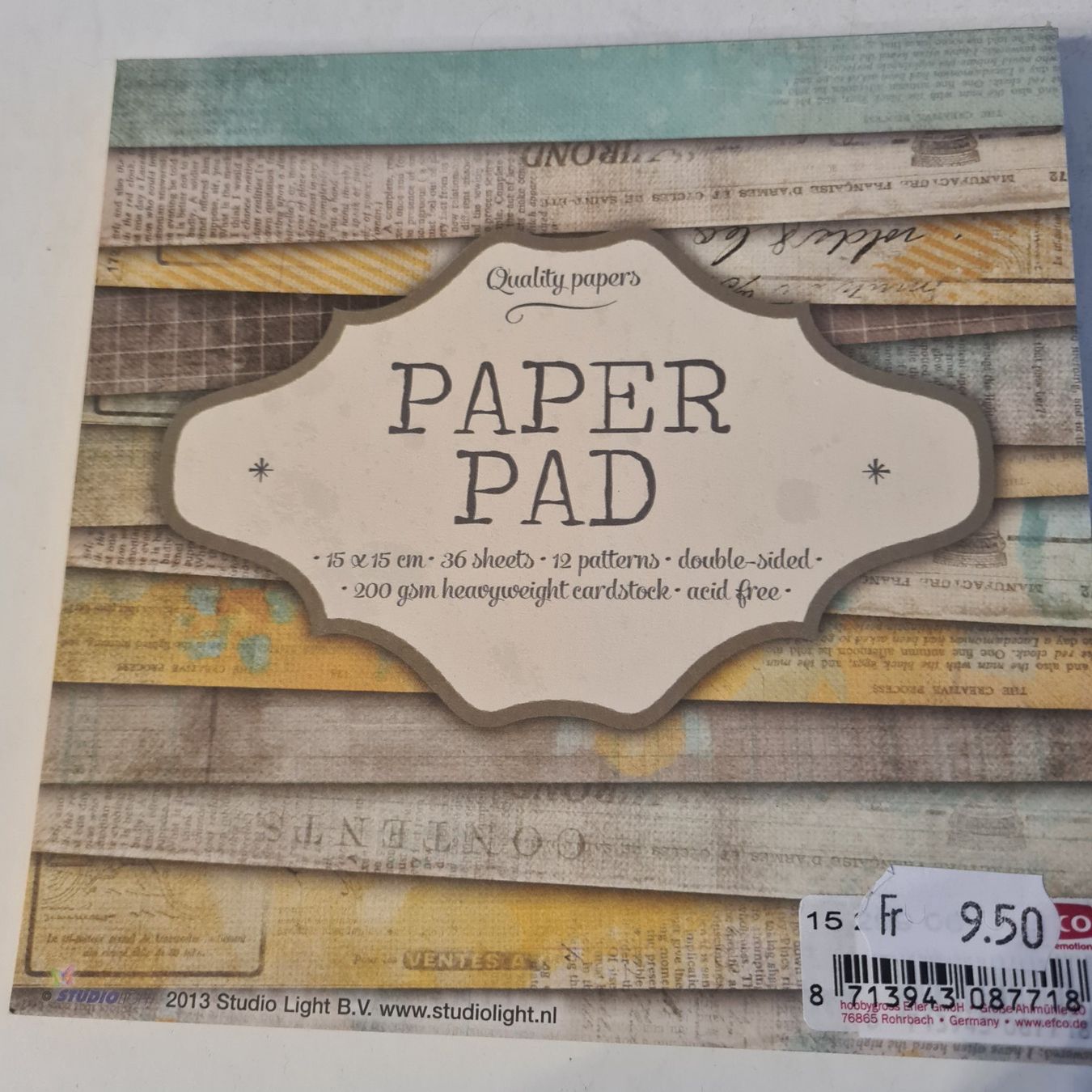 Carta: Neues Paper Pad Studio Light, 36 Blatt, 15x15cm – Nuovo (secondo la descrizione) da Burgdorf venduto da Kuhfreak