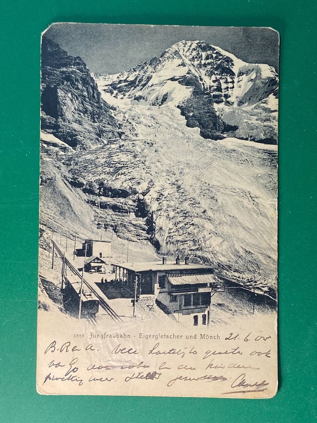 Ansichtskarten: Jungfraubahn - Eigergletscher und Mönch – Gebraucht aus Steg VS von _vinci_