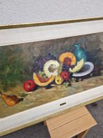 Gemälde Stilleben Früchtekorb, A. Busa 110x60cm, Top Zustand