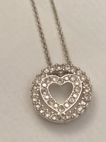 Vintage Kette mit Anhänger Strass