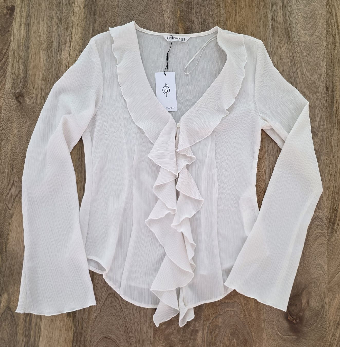 Stradivarius Camicette: Stradivarius Bluse mit Rüschen, Grösse M,Neu mit Etiketten – Nuovo e nell'imballaggio originale da Rheinsulz venduto da Gilea 4