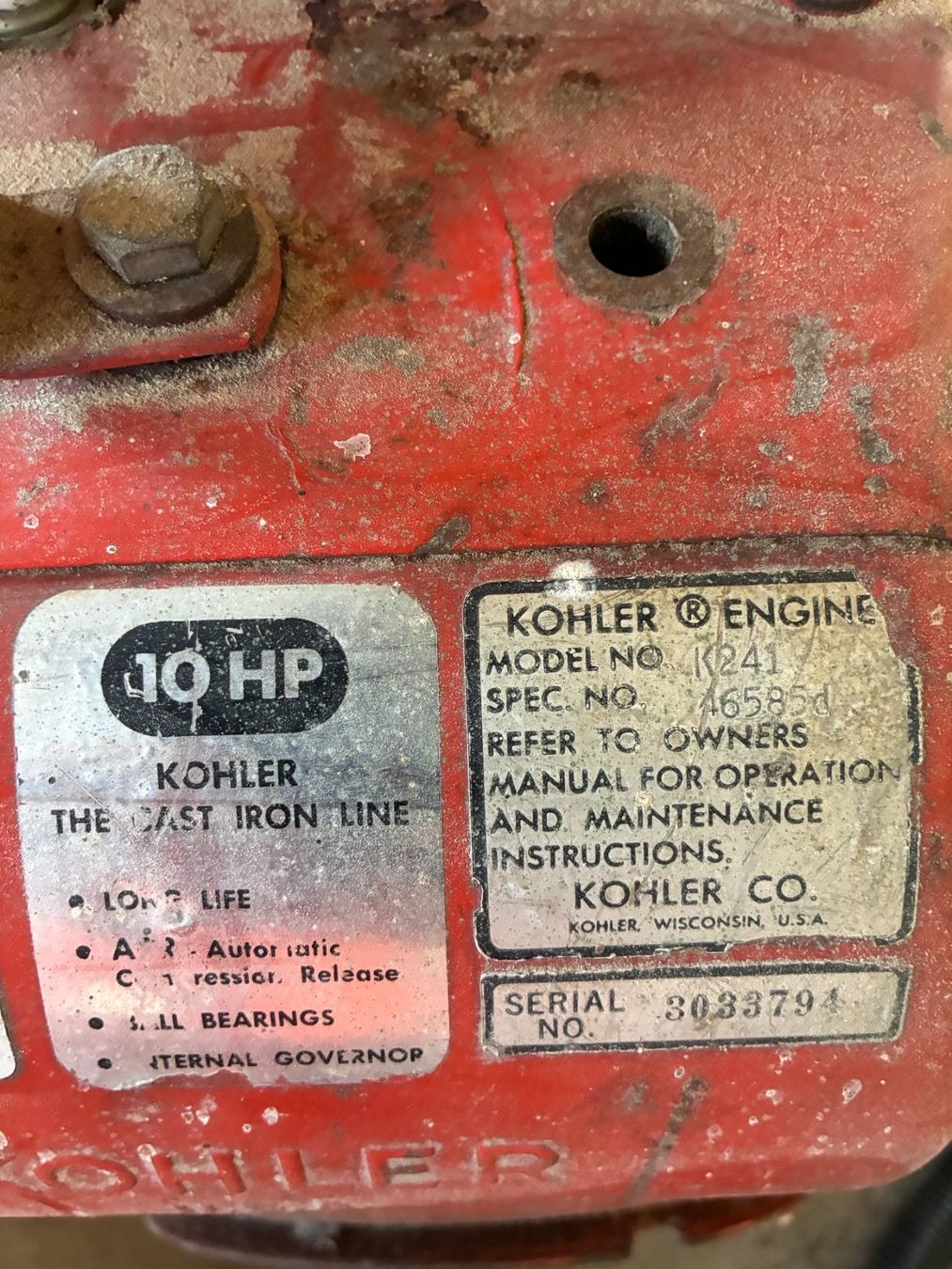 Kohler  Motori: Motor Kohler – Difettoso da Eiken venduto da rudi008 2