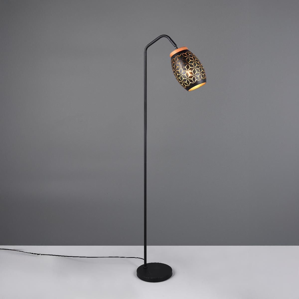 Lampade: Stehleuchte, Schwarz, Gold, 147 cm Höhe – Nuovo (secondo la descrizione) da Kreuzlingen venduto da Smart-Light