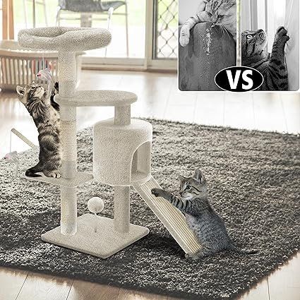 Tiragraffi: Kratzbaum Stabiler Katzenbaum, 115 cm, Beige – Nuovo e nell'imballaggio originale da Oberentfelden venduto da Sch_md58 6