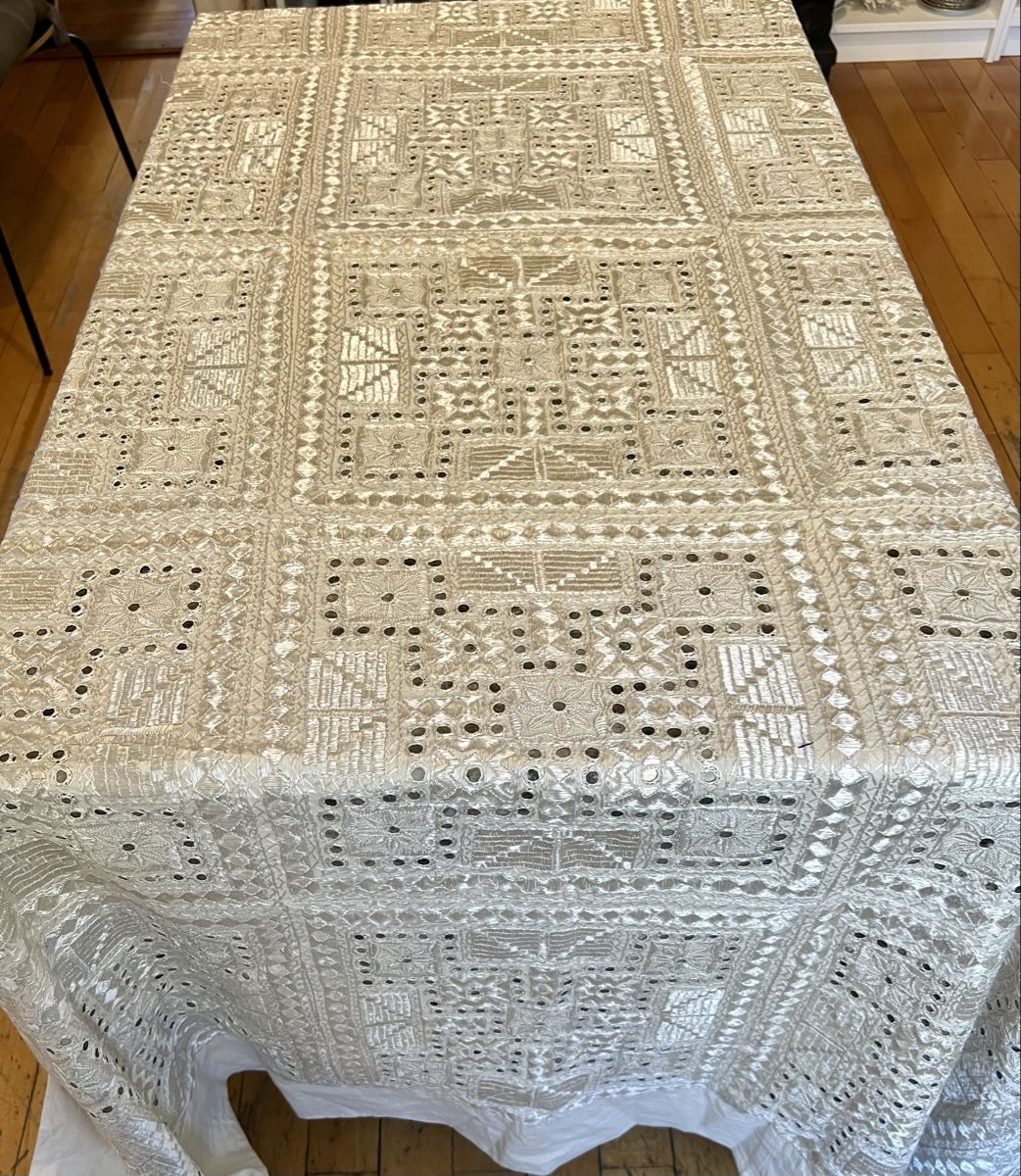 Stoffe: Splendide Couvre-lit / Tenture Indienne Brodée (Neuf) – Neu (gemäss Beschreibung) aus Genève von DELIRBEADS 6