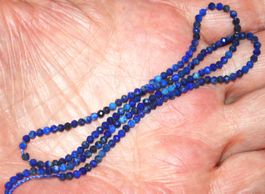 Stein Perlen Strang L-9214 – Lapislazuli 2mm Facettiert 38cm