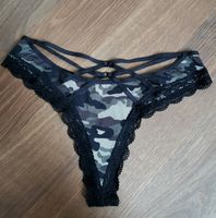 Camouflage Spitzen Tanga, Gr. S