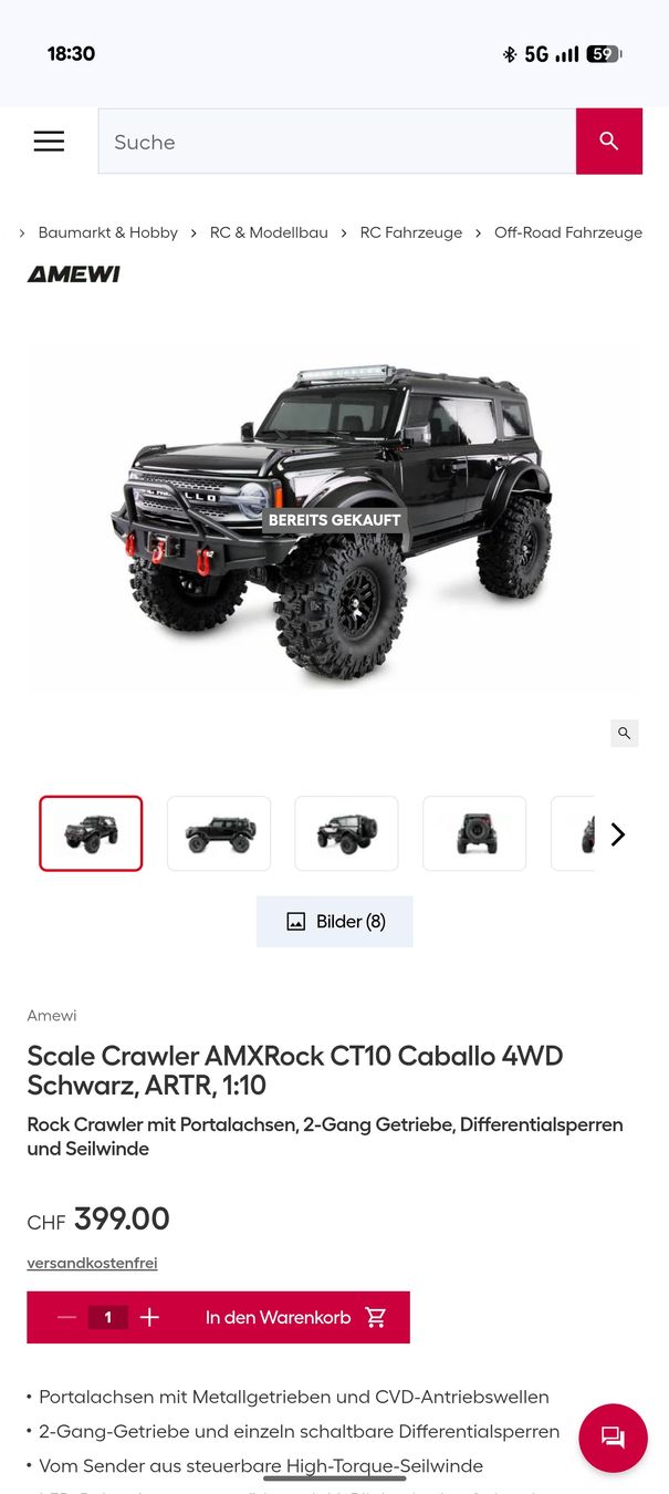 Amewi Modellismo RC: AMX Rock Crawler CABALLO – Nuovo (secondo la descrizione) da Dürrenroth venduto da RoBoGo909 6