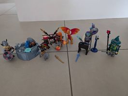 Playmobil: Personnages: 2 mages + 3 guerriers + 1 dragon