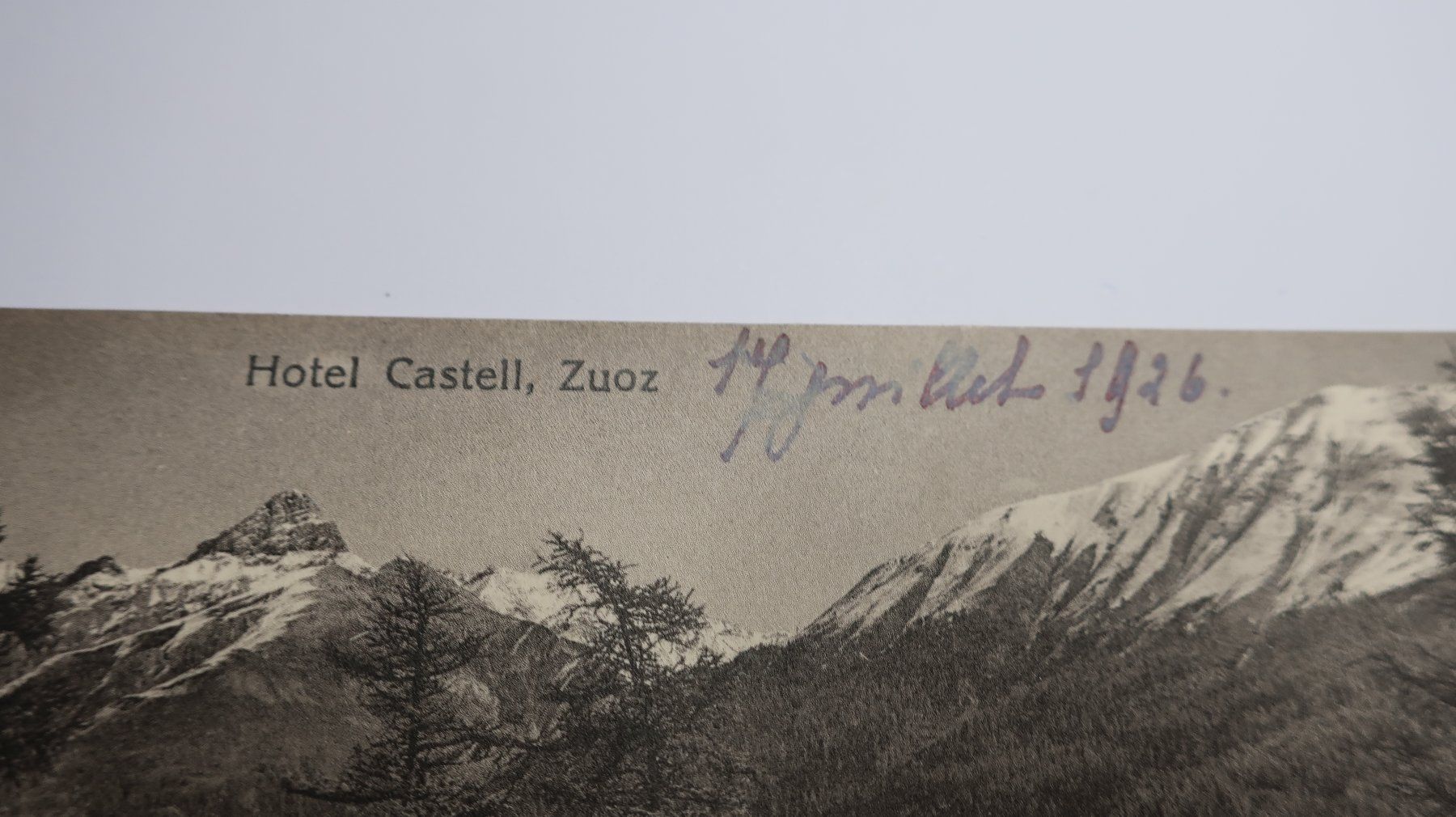 Cartoline postali: Hotel Castell Zuoz  1926 – Usato da Cormoret venduto da Pascalll2001 2