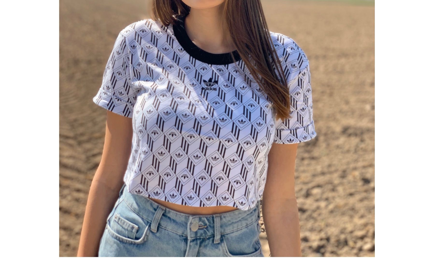 Adidas Top: Adidas Monogram Crop Top Gr. 32 – Usato da Rombach venduto da amandine.z 1