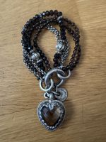 Doshanti Armband mit Herz Anhänger und Perlen Silber
