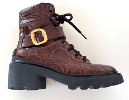 TOD'S Stiefeletten Boots Braun Kroko Gummisohle - EU 36