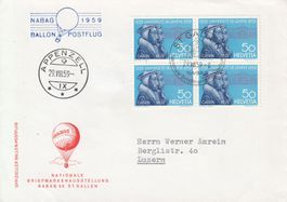 NABAG 1959 - Ballon-Postflug am 29.08.1959