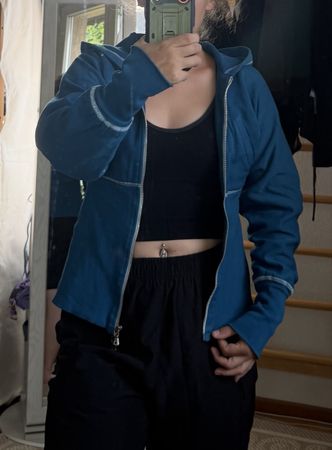 Dolce & Gabbana Vintage Kapuzenjacke Petrol Gr. S