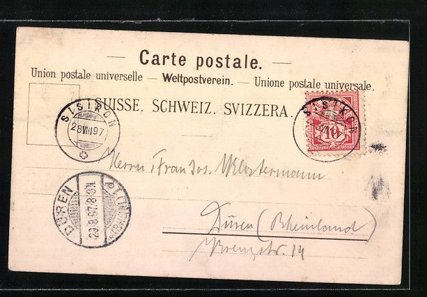 Ansichtskarten: Litho Vierwaldstättersee, Dampfer auf d – Gebraucht aus Berlin von bartko-reher 1