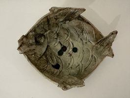 Keramik Schale Fisch Form handgefertigt hand made