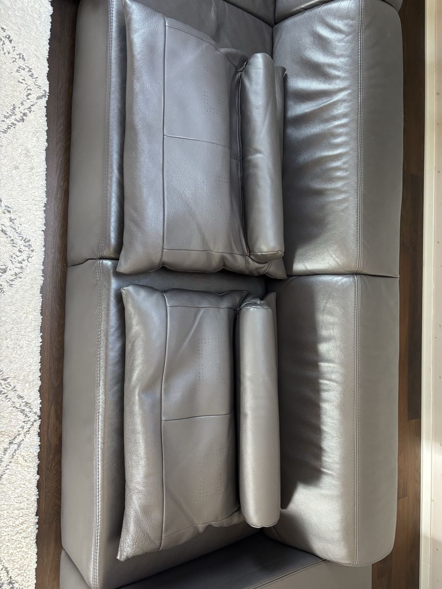 Divani: Ledersofa, Farbe: Espresso inkl. Teppich – Usato da Oberkirch LU venduto da Gretlerfamily 3