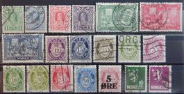Norwegen ex. Kat. 89-106 gest. 1910/22
