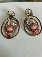 clips pour oreilles-cuivre et perles nacre-verre