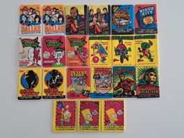 21 Stück Wax Pack Video City Simpsons Rocketeer etc. | Topps