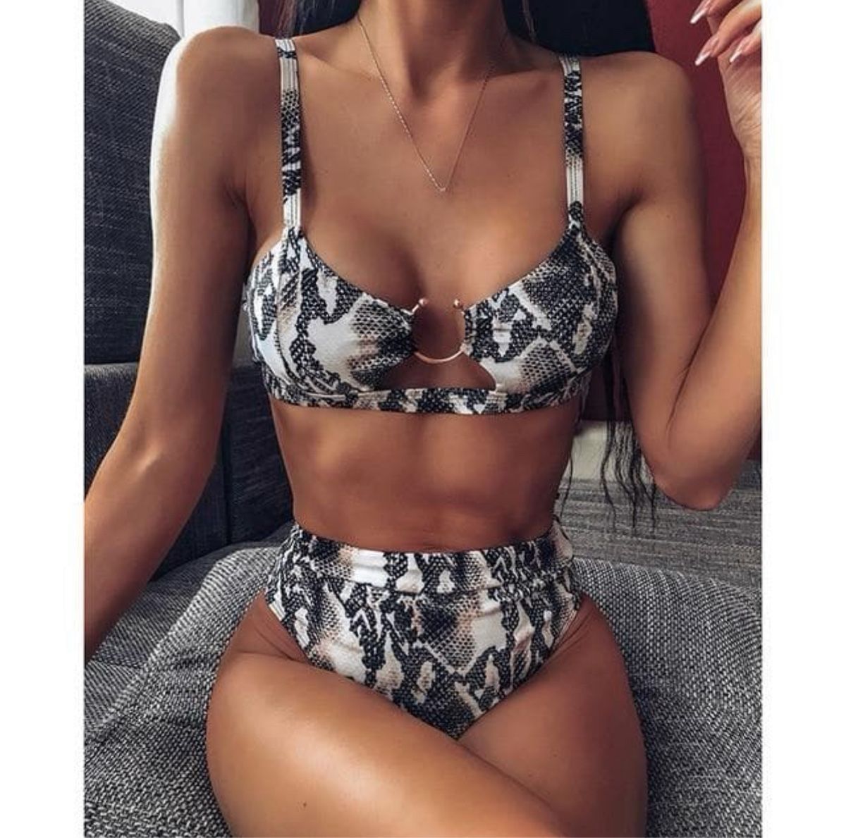 Costumi da bagno & Bikini: Neues Bikini Gr S mit Schlangenmuster – Nuovo e nell'imballaggio originale da Bassersdorf venduto da Sandy456