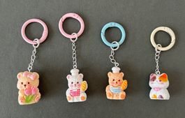 Süsse 3D Schlüsselanhänger (2er Set) – Mini Figuren
