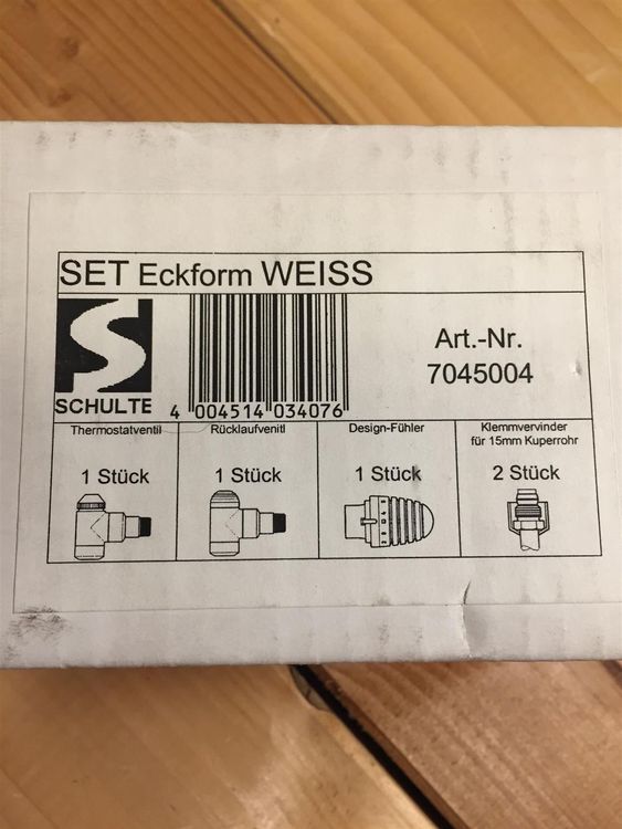 Thermostat-Set Eckform 1/2" weiss-403 2