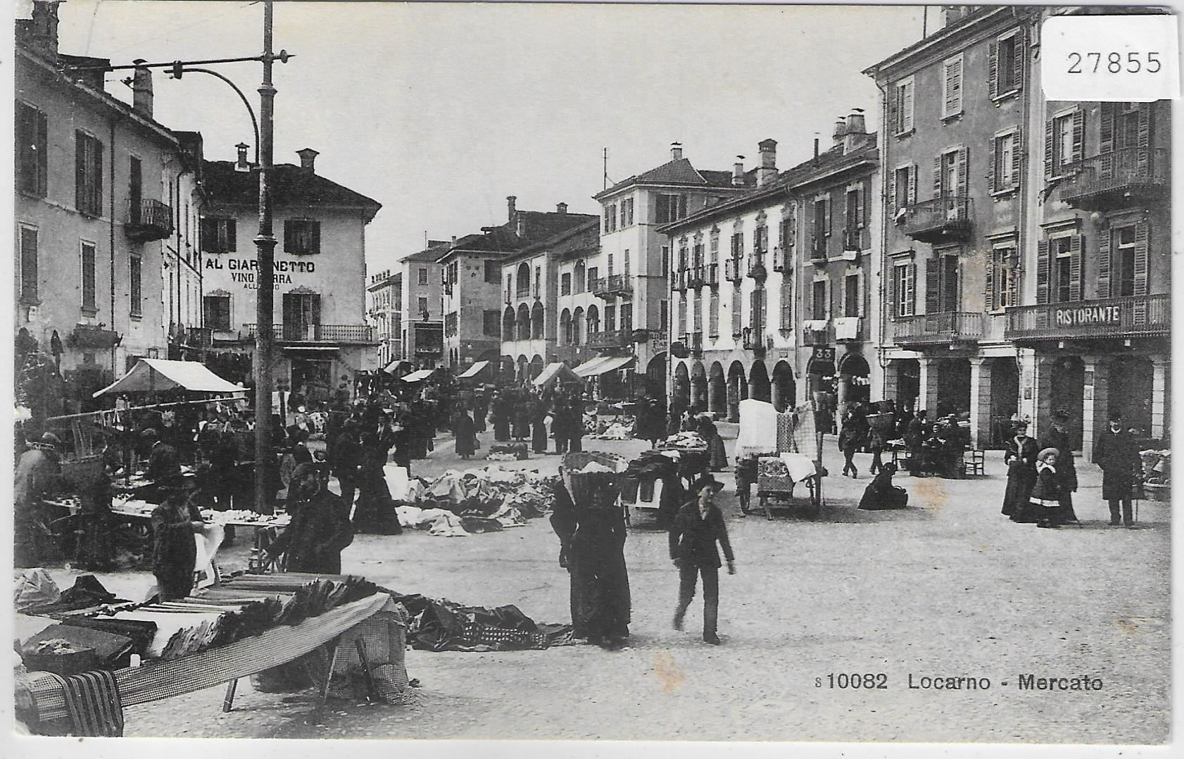 Cartoline postali: Locarno - Mercato Marsche Markt – Usato da Ettingen venduto da Kartenplanet