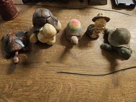 Vintage Schildkröten Figuren Set, Deko für Sammler (J)