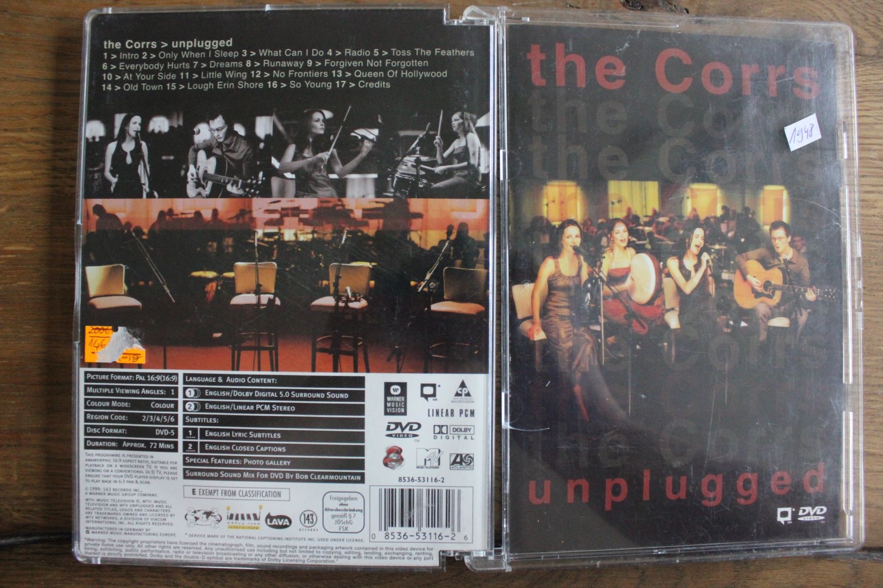 Tutti i DVDs: THE CORRS "UNPLUGGED" DVD – Usato da Geroldswil venduto da Schlumpfine1973