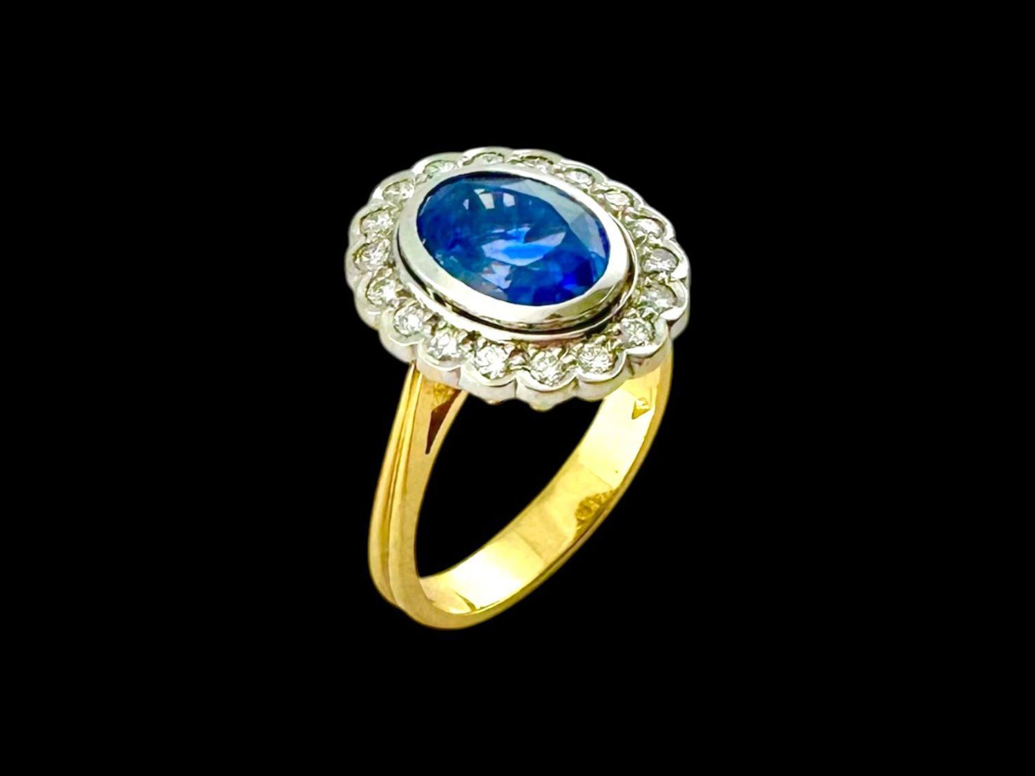 Anelli: PAUL SCHNATTINGER, unerhitzter Saphir - Diamant - Ring – Usato da Zuzwil SG venduto da artimmo 4