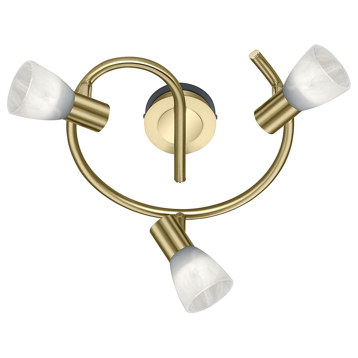 Lampade: LED Schnecke, 3 Spots, 30 cm Ø, Messing – Nuovo (secondo la descrizione) da Kreuzlingen venduto da Smart-Light 1