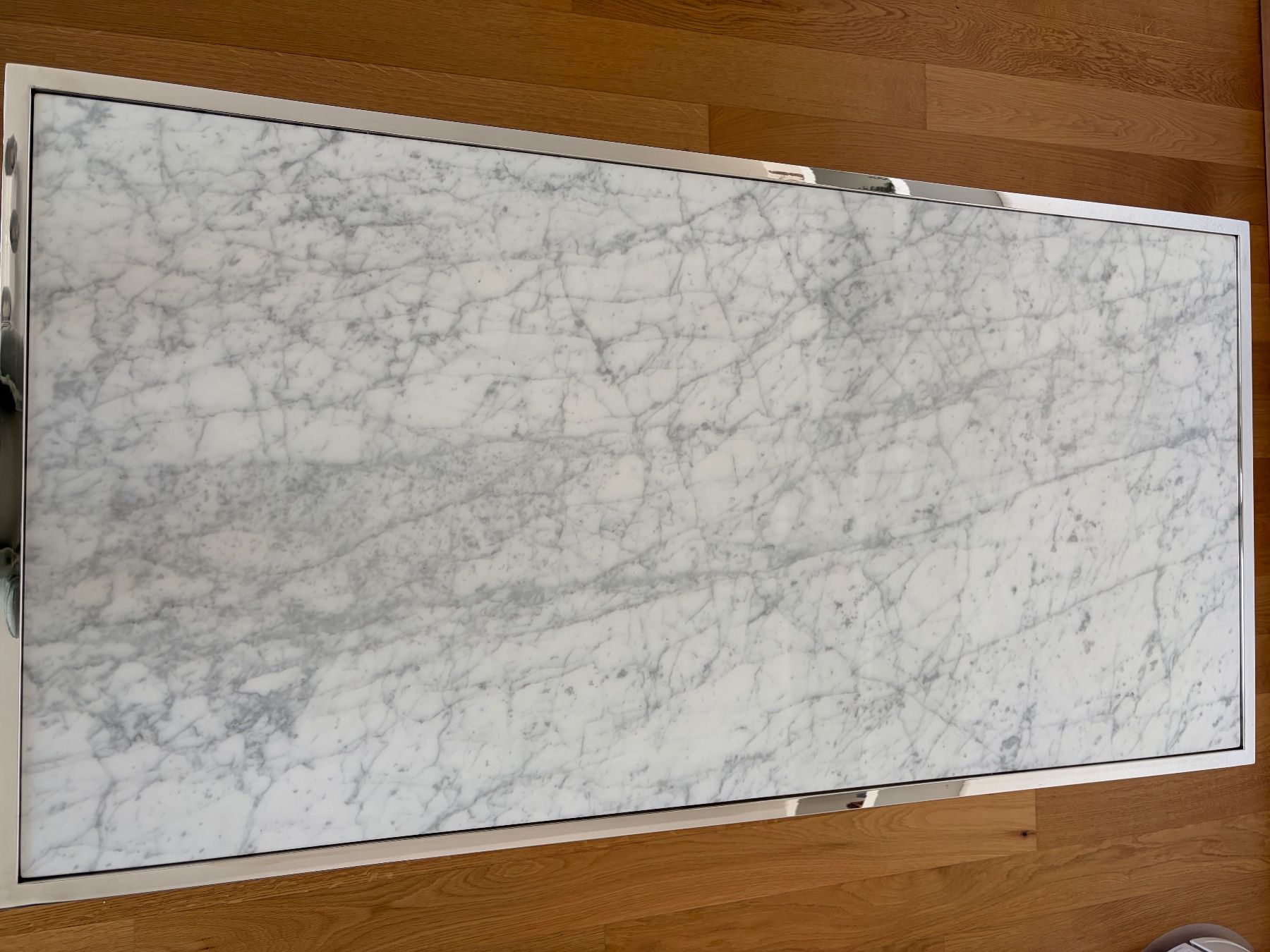 Tavoli: Table basse marbre plateau métal chromé comme neuf – Usato da Nyon venduto da tet_gj7w 3