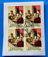 Briefmarken aus Liechtenstein 4 er Block mit Papier 