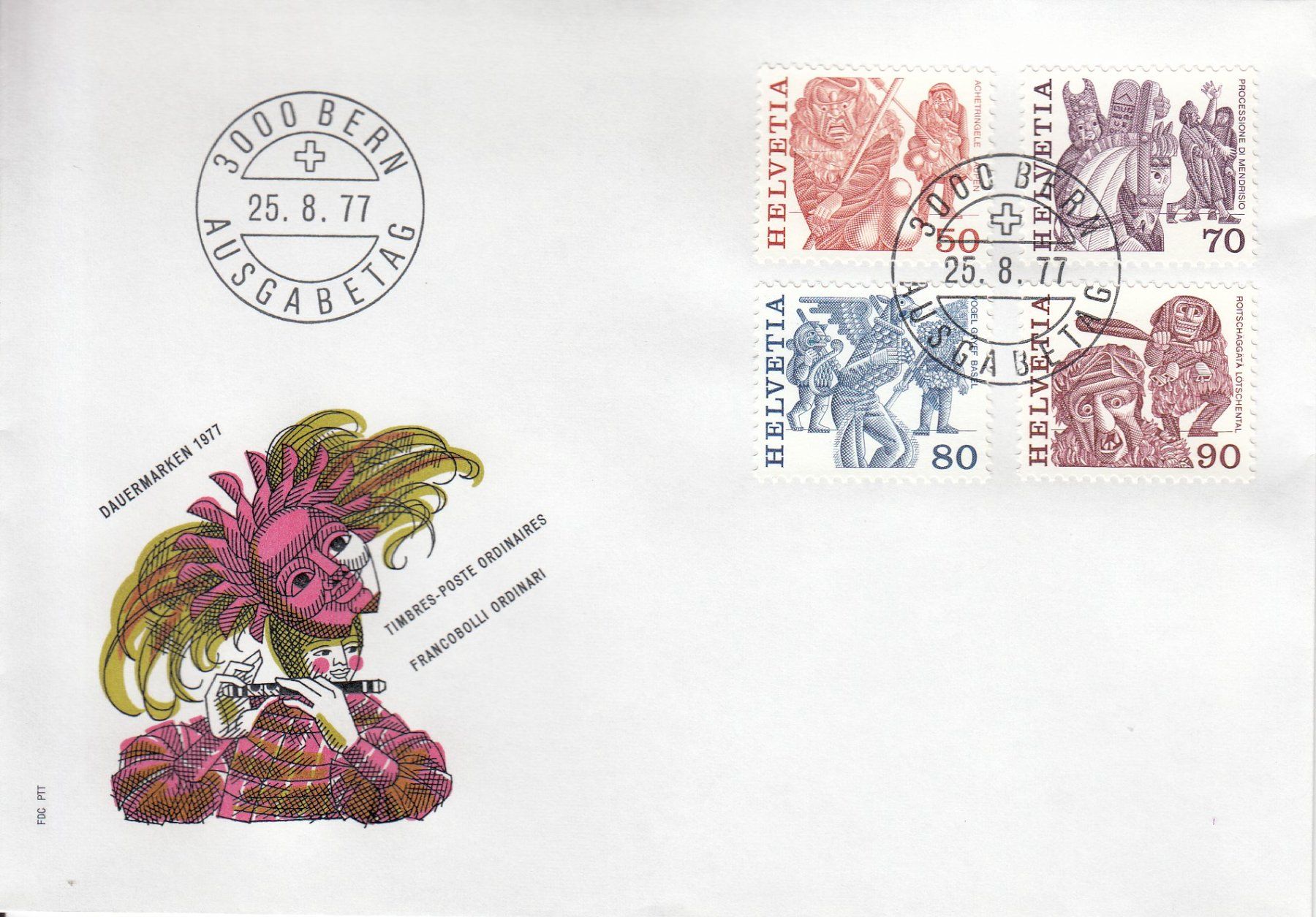 Tous les timbres: 1977 Volksbräuche Dauermarken 2 FDC – D'occasion à Spreitenbach par Mustang_1105 1