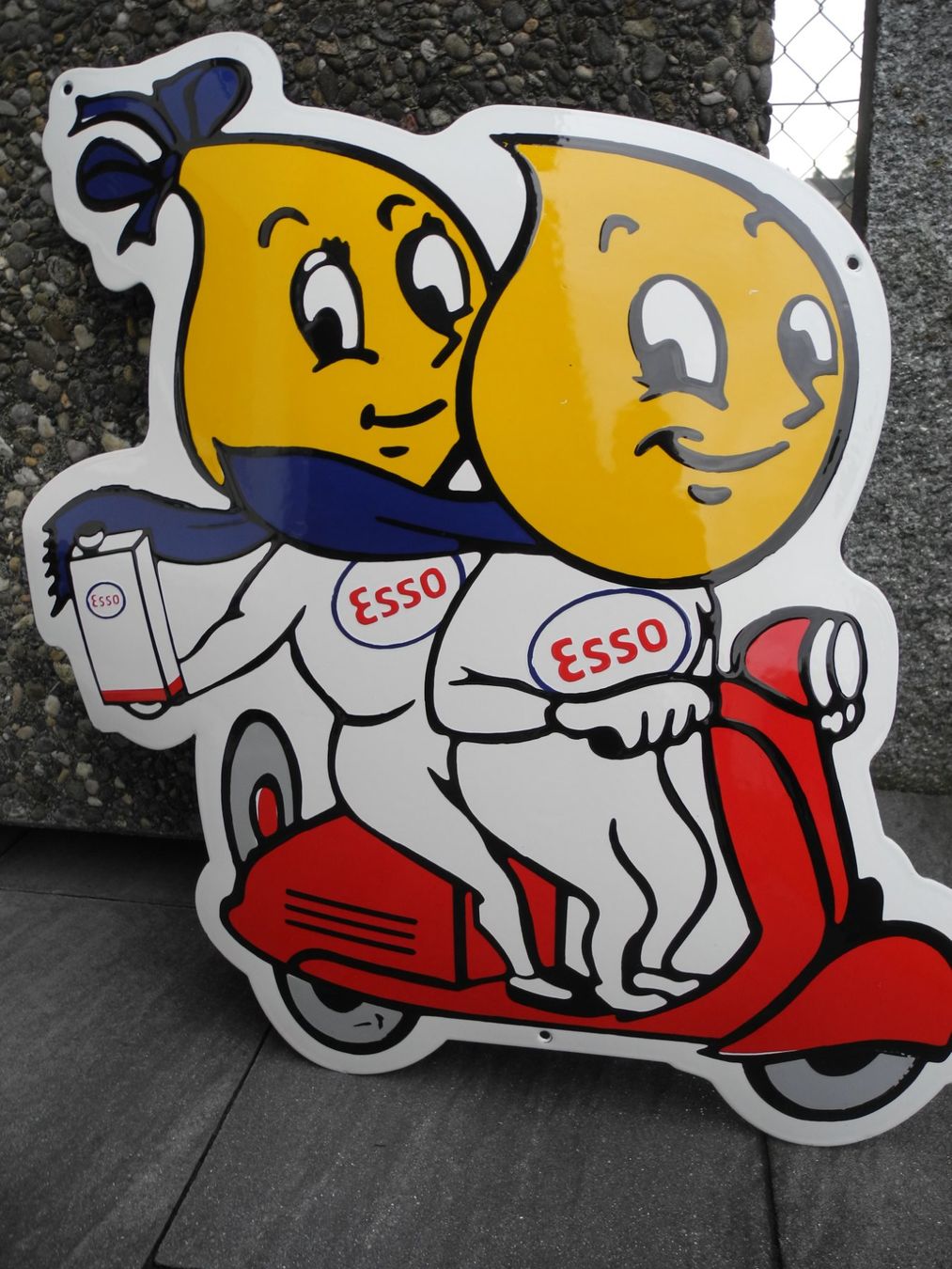 Esso Insegne: GROSSES ESSO/VESPA EMAILSCHILD – Nuovo (secondo la descrizione) da Reinach AG venduto da Huckleberrysix 1
