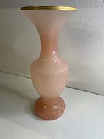 Grand vase vintage en opaline rose, Murano, VNC Italie