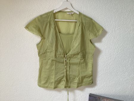 Sandwich Bluse mit Top , hellgrün, Gr. 38 Sommerlich leicht!