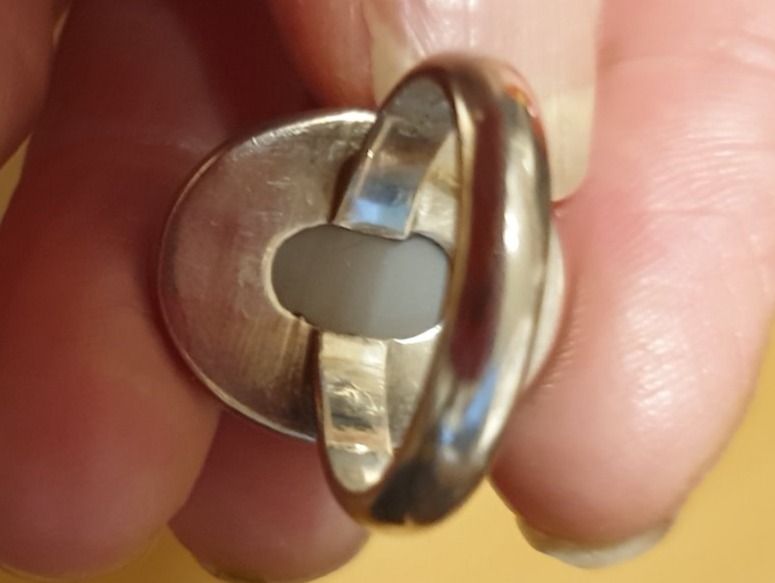 Pierre Lang Anelli: Bague en Argent et  pierre de lune rose – Usato da SAXON venduto da Mariposita1428 4
