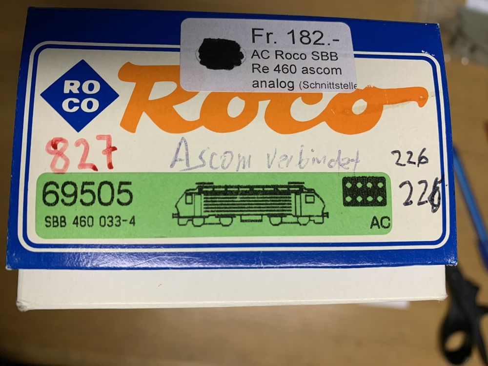 Roco,SBB 460 033-4Ascom,analog mit Schnittstelle,AC,H207 (Neu (gemäss ...