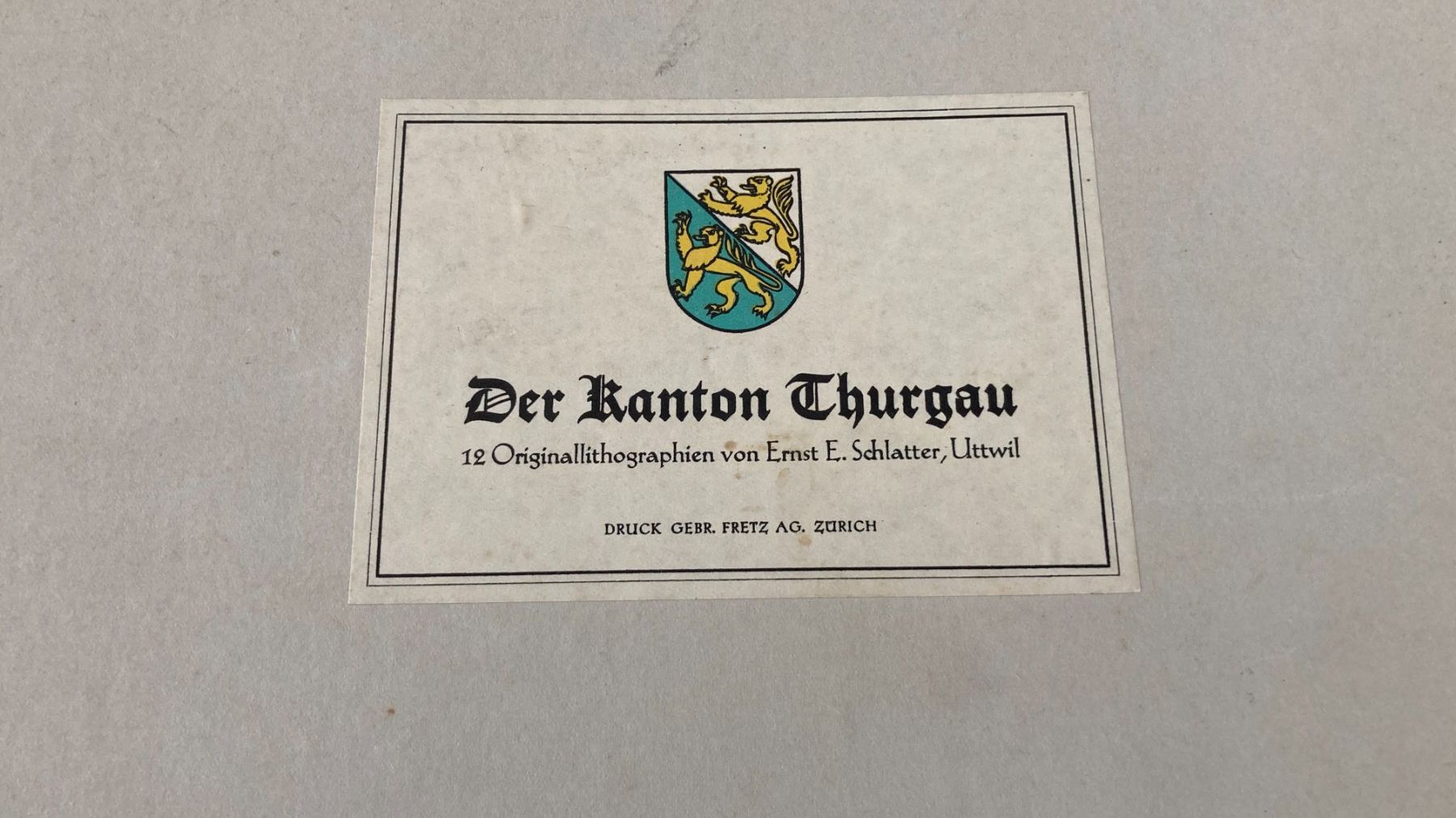 Grafica & Litografie: 12 Originallithographien Kt.Thurgau von Emil E. Schlatter – Usato da Rümlang venduto da Funkey3 1